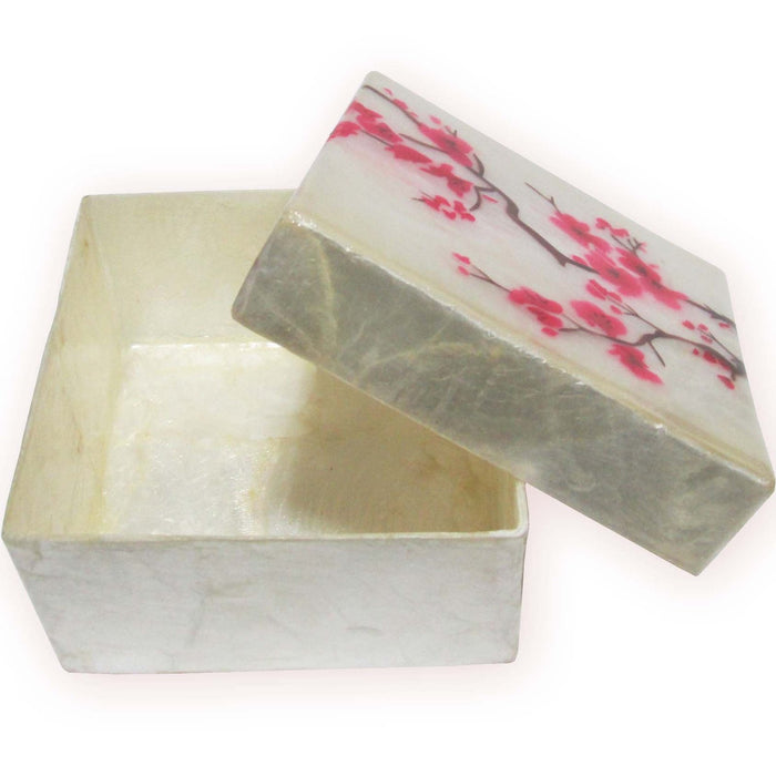 Capiz Shell Trinket Box, ", Cherry Blossom