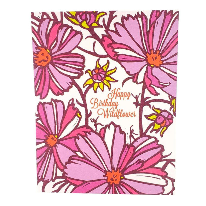 Card - Birthday - Happy Birthday Wildflower Floral by Little Green