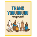 Card - Thank You - Howling Dogs by Semi Sweet Press