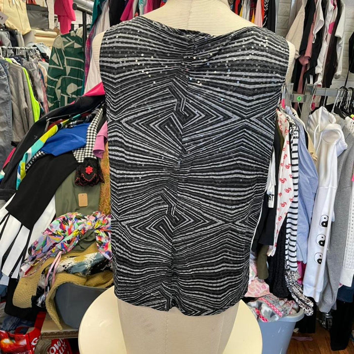 Caren sport black silver top