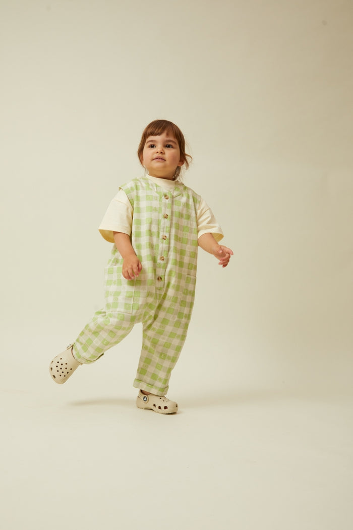 Charlie Sleeveless Overall Gingham