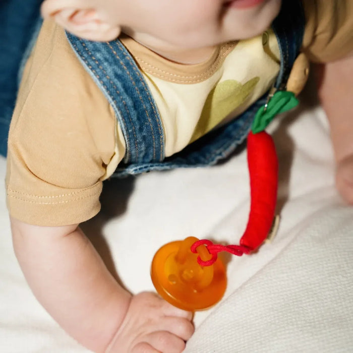 Charly the Chili Pacifier Clip