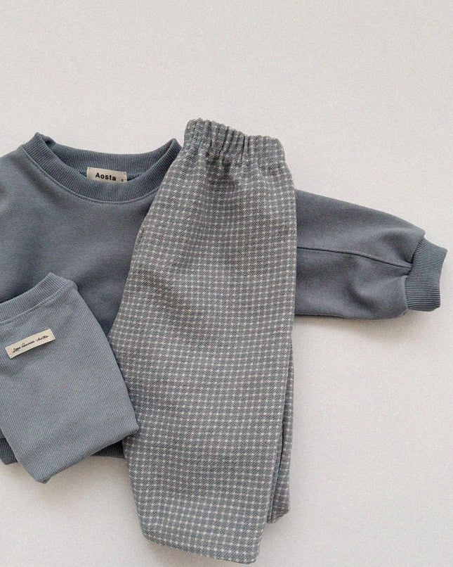 Chino Pants blue check - baby & kids