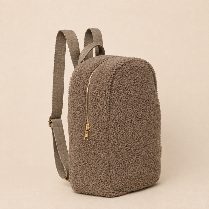 Chunky Backpack - midi brown teddy