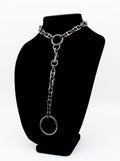Chunky Chain Collar and Finger Leash in Gunmetal