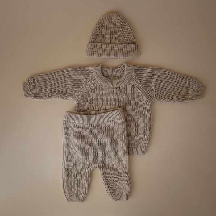 chunky knit beige - baby