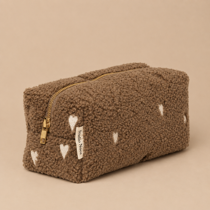 CHUNKY POUCH - BROWN HEARTS
