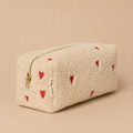 CHUNKY POUCH - ECRU HEARTS