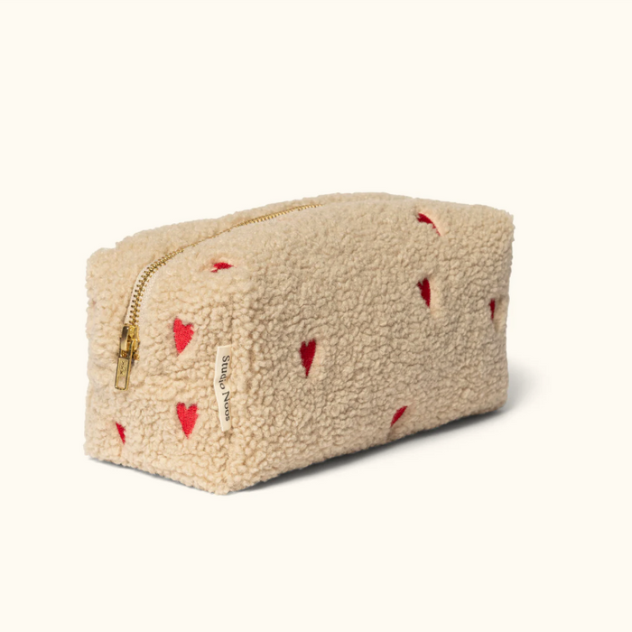 CHUNKY POUCH - ECRU HEARTS