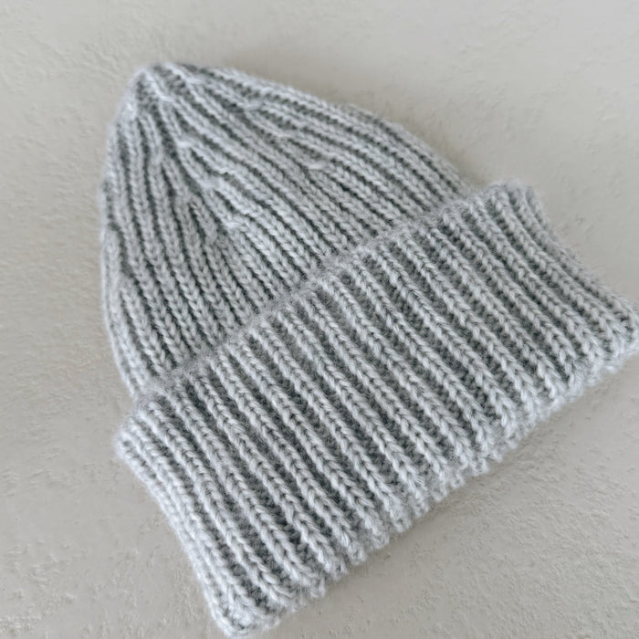 CHUNKY WOOL BEANIE 0-6m - GREY