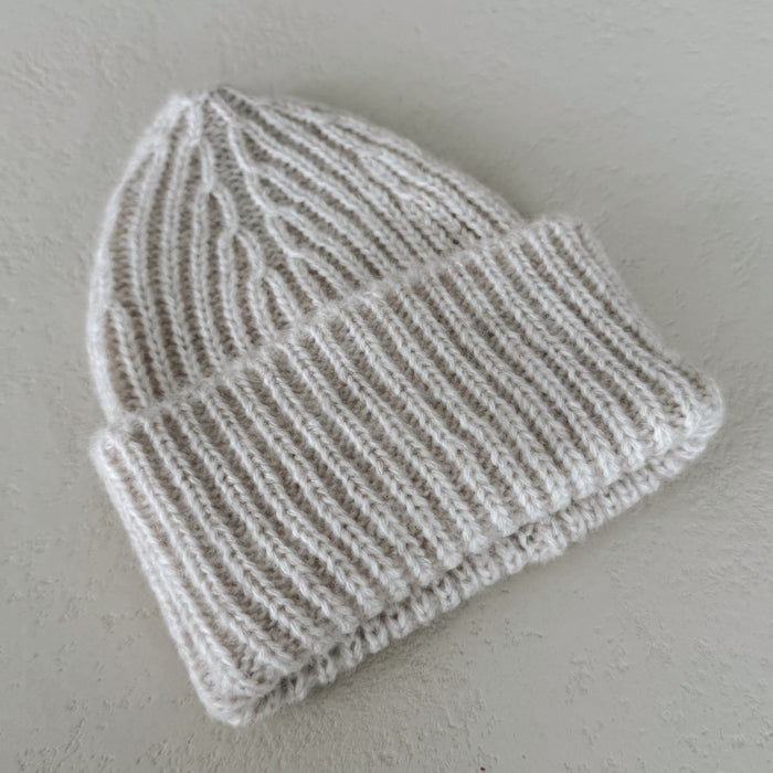 CHUNKY WOOL BEANIE 0-6m - NATURAL