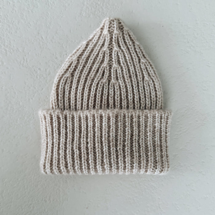 CHUNKY WOOL BEANIE 0-6m - TAN