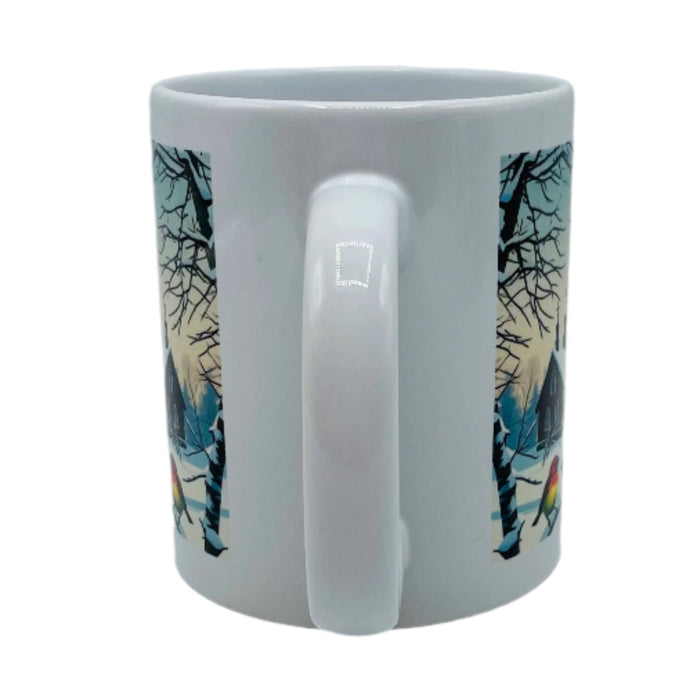 Church with Birds Coffee Mug