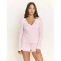 Cloud Modal Long Sleeve Top in Heather Rose Quartz