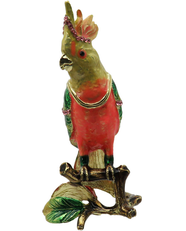 Cockatiel Jeweled Trinket Box with Austrian Crystals, #2