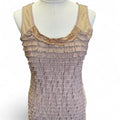 Cocomo tan ruffle tank top