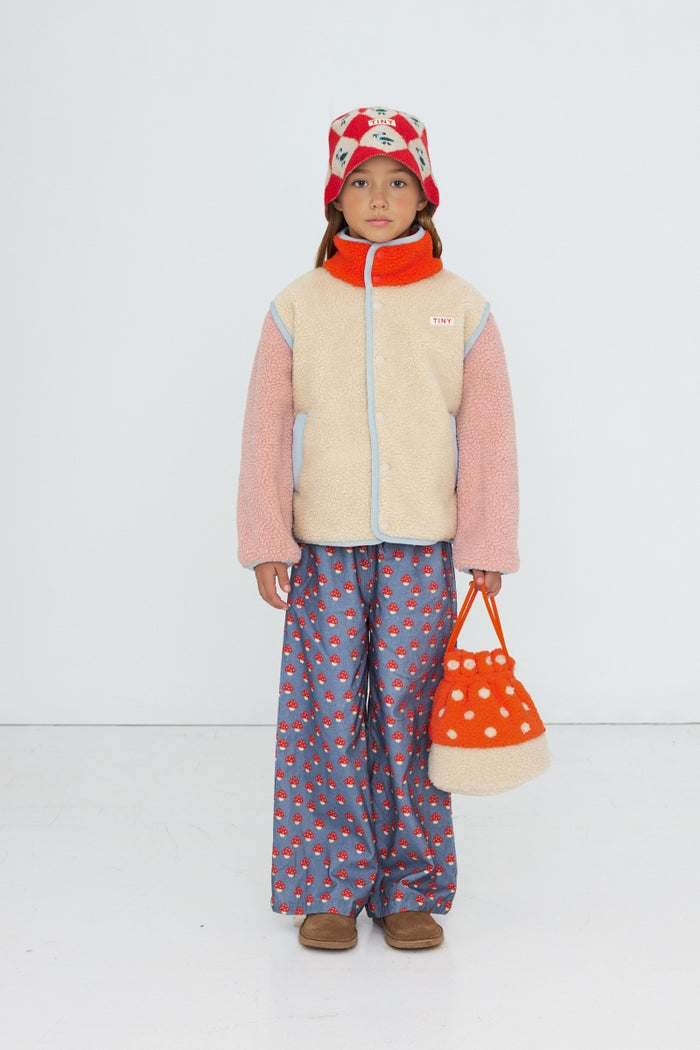 Color Block Sherpa Jacket Vanilla - KIDS