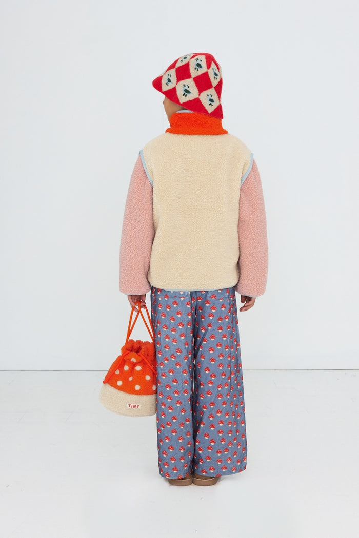 Color Block Sherpa Jacket Vanilla - KIDS