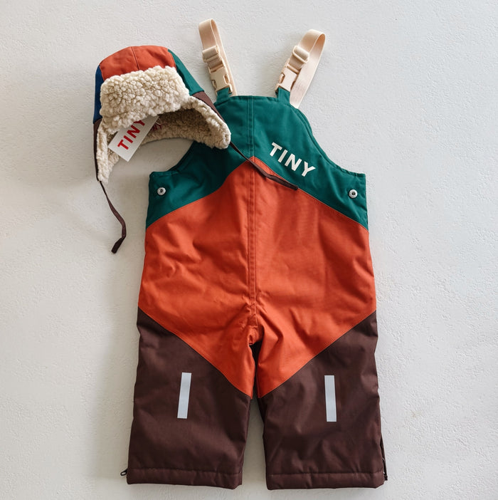 Color Block Snow Dungarees - KIDS