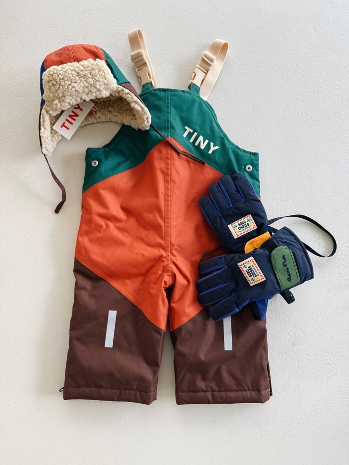 Color Block Snow Dungarees - KIDS