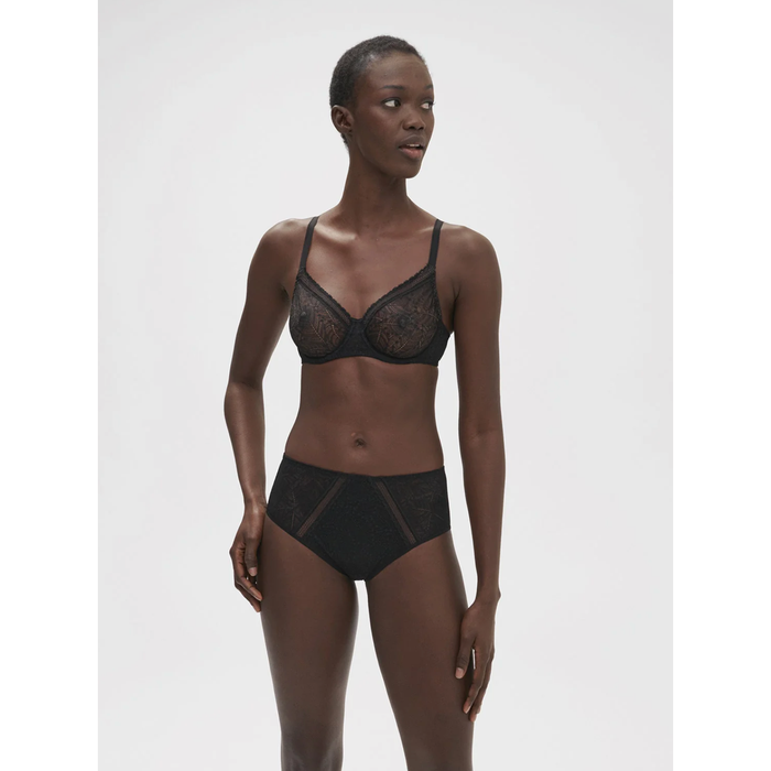 Comete Molded Full Cup Bra In Black - Romantiques