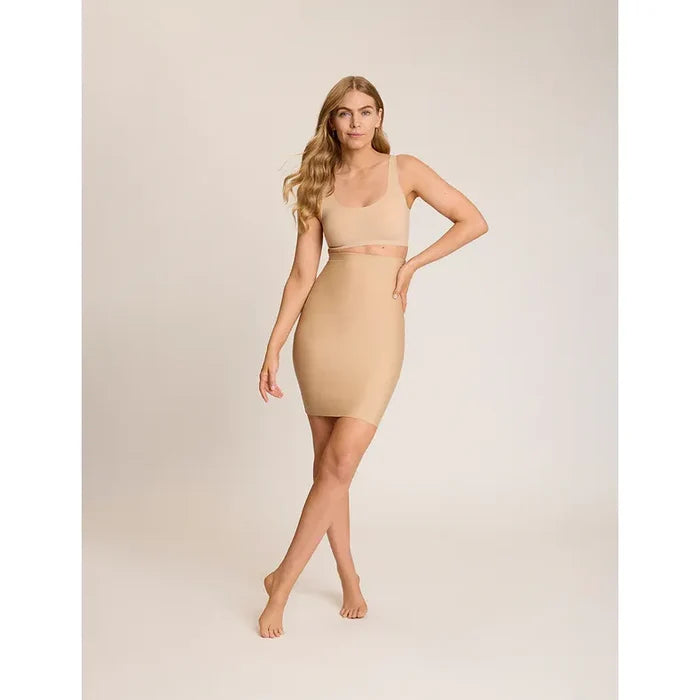 Commando Two-Faced Tech High Rise Half Slip in Beige