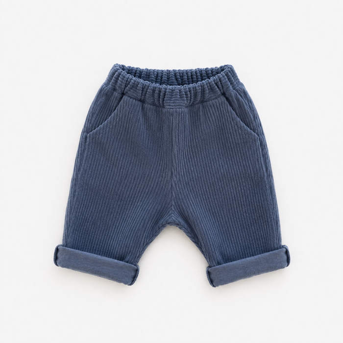 CORDUROY TROUSERS BLUE - BABY&KIDS
