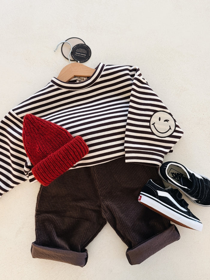 CORDUROY TROUSERS CHOCOLATE - BABY&KIDS