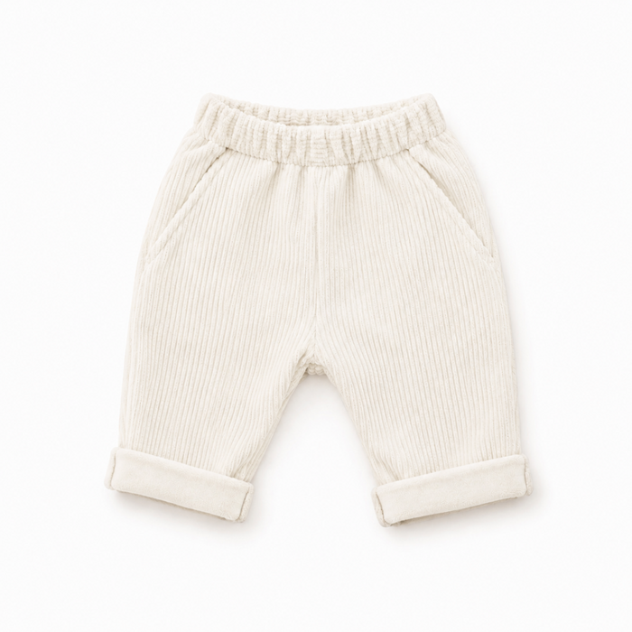 CORDUROY TROUSERS NATURAL - BABY&KIDS