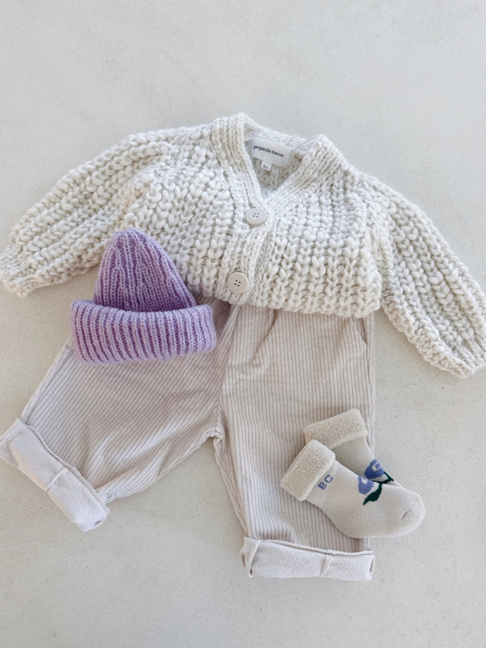 CORDUROY TROUSERS NATURAL - BABY&KIDS