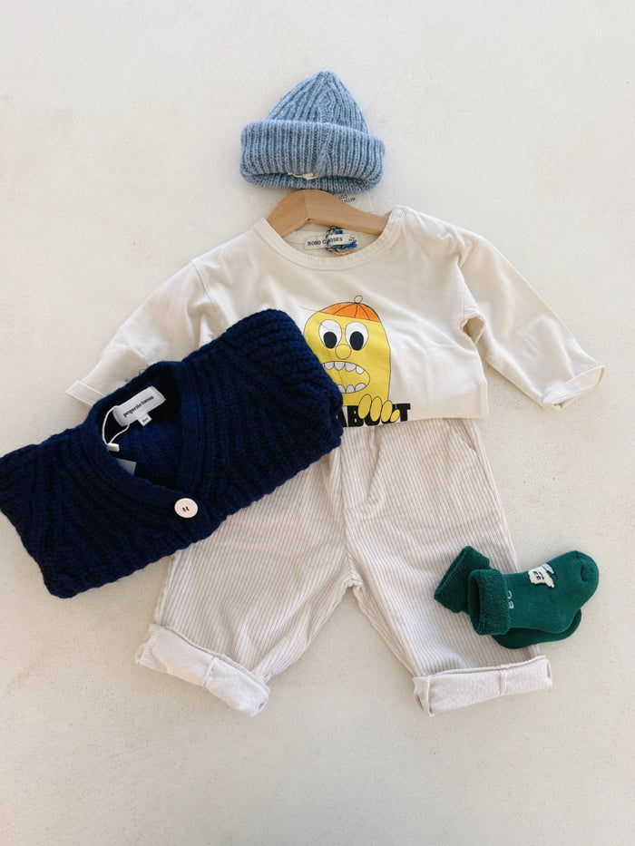 CORDUROY TROUSERS NATURAL - BABY&KIDS