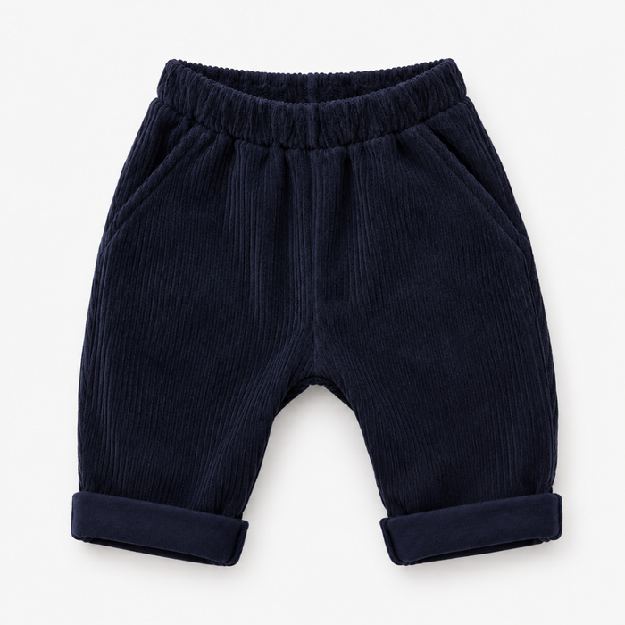 CORDUROY TROUSERS NAVY - BABY&KIDS