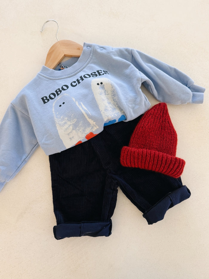 CORDUROY TROUSERS NAVY - BABY&KIDS