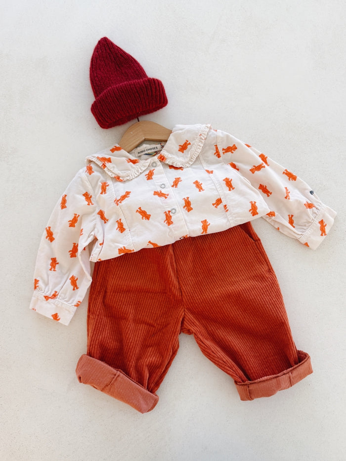 CORDUROY TROUSERS ORAGNE - BABY&KIDS