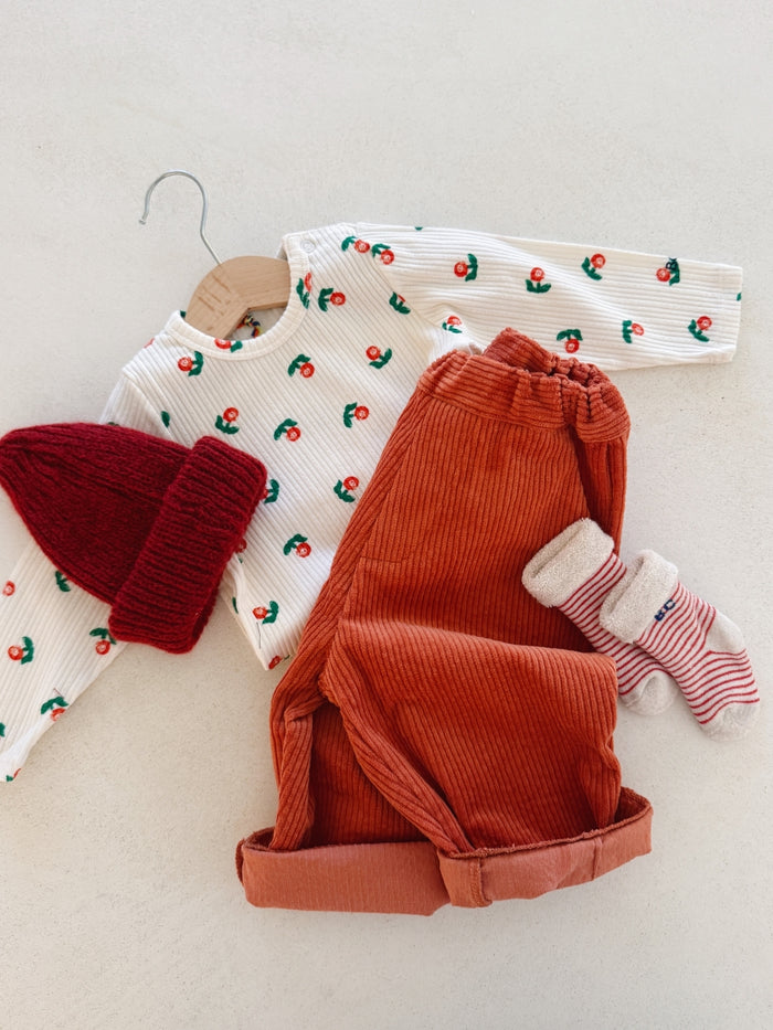 CORDUROY TROUSERS ORAGNE - BABY&KIDS