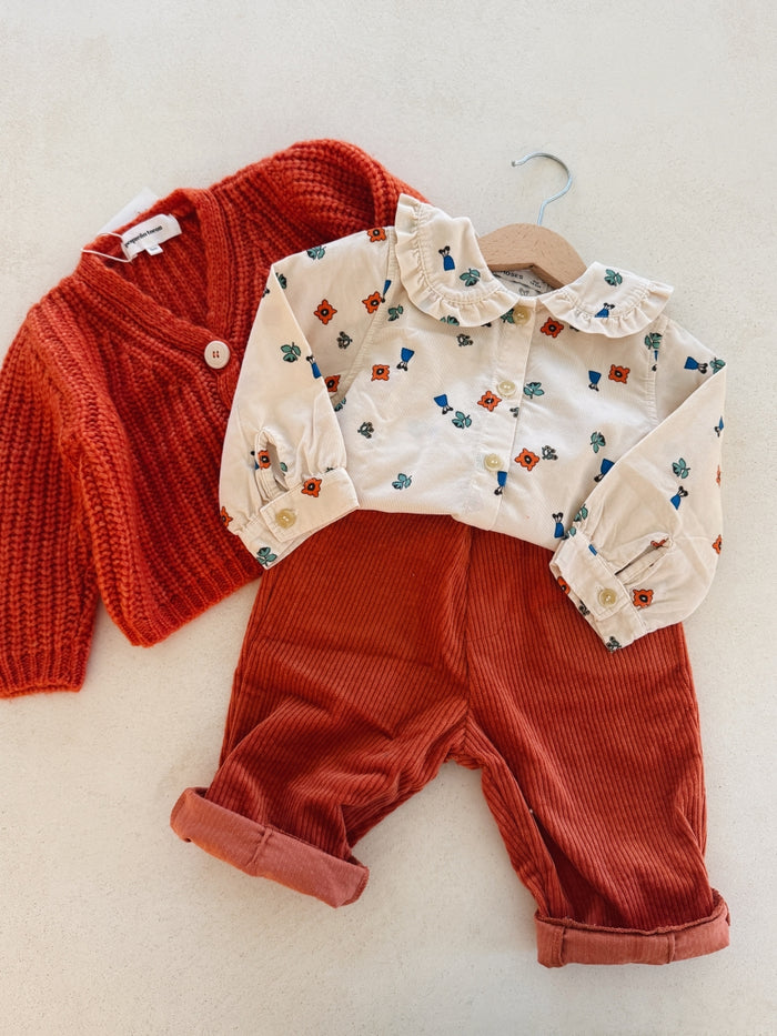 CORDUROY TROUSERS ORAGNE - BABY&KIDS