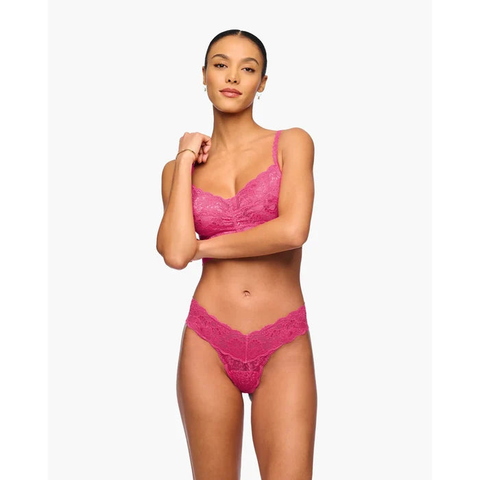 Cosabella Never Say Never Low Rise Cutie Thong in Rosa Caldo - Romantiques