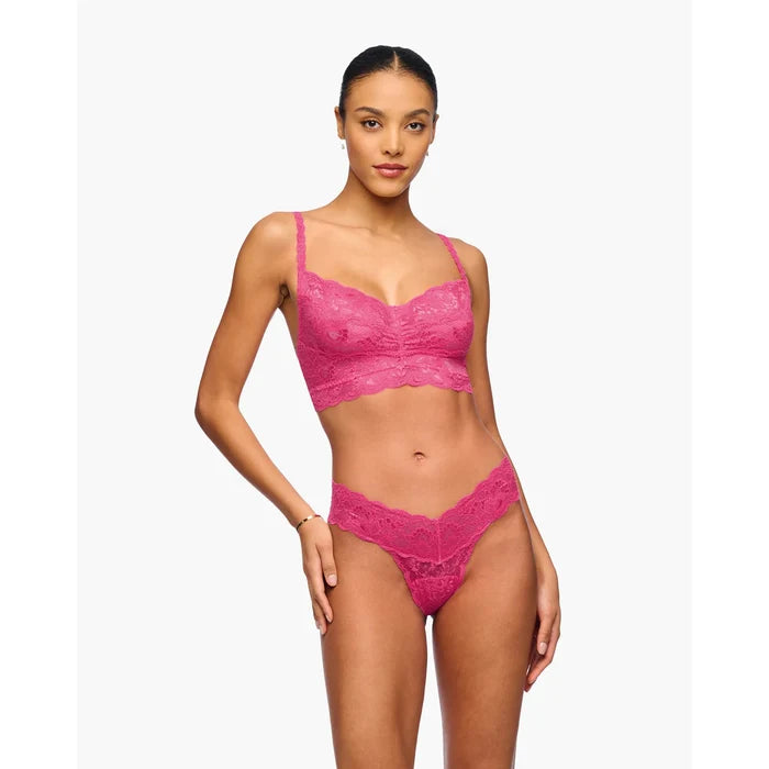 Cosabella Never Say Never Low Rise Cutie Thong in Rosa Caldo - Romantiques