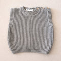 COTTON KNIT VEST GREY - BABY & KIDS