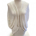 Cream knit cardigan with open