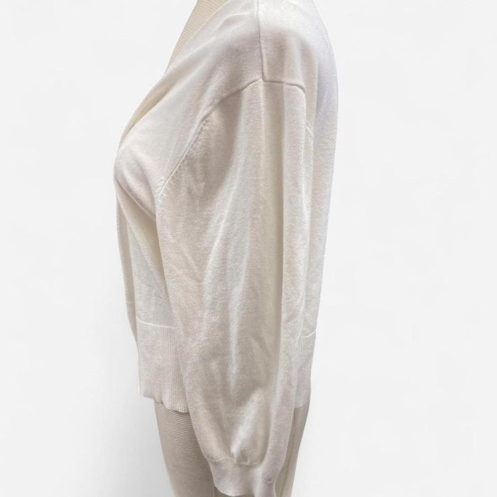 Cream zip up cardigan