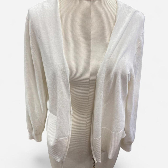 Cream zip up cardigan