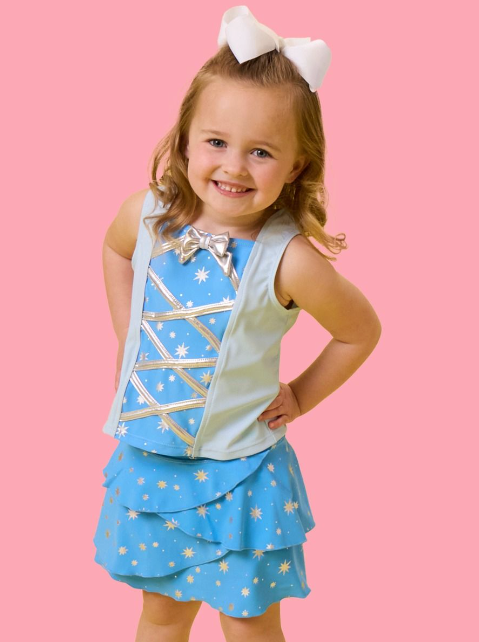Crystal Blue Princess Dress-Up Activewear Outfit