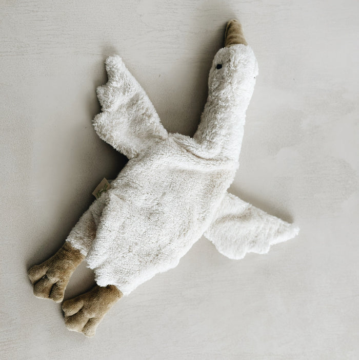 CUDDLY + HEAT PILLOW GOOSE SMALL - WHITE