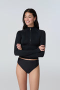 Daisy 1/2 Zip Rashguard in Black
