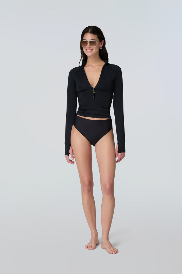 Daisy 1/2 Zip Rashguard in Black