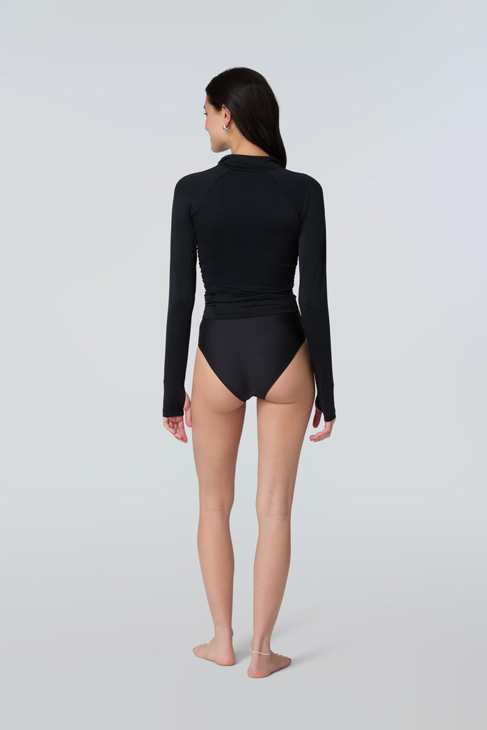Daisy 1/2 Zip Rashguard in Black