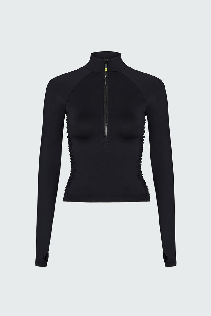 Daisy 1/2 Zip Rashguard in Black