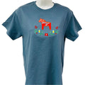Dala Horse & Flowers on Indigo T-shirt