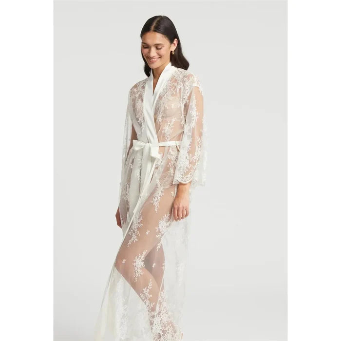 Darling Long Robe in Ivory